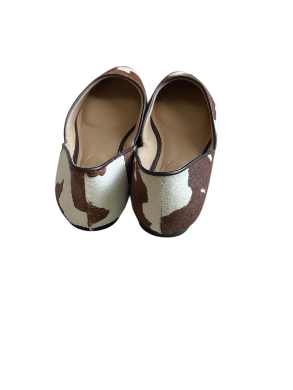 Chicos Sophie Cow Print Haircalf Flats 9.5 Western Ranchcore Shoes - Picture 3 of 5